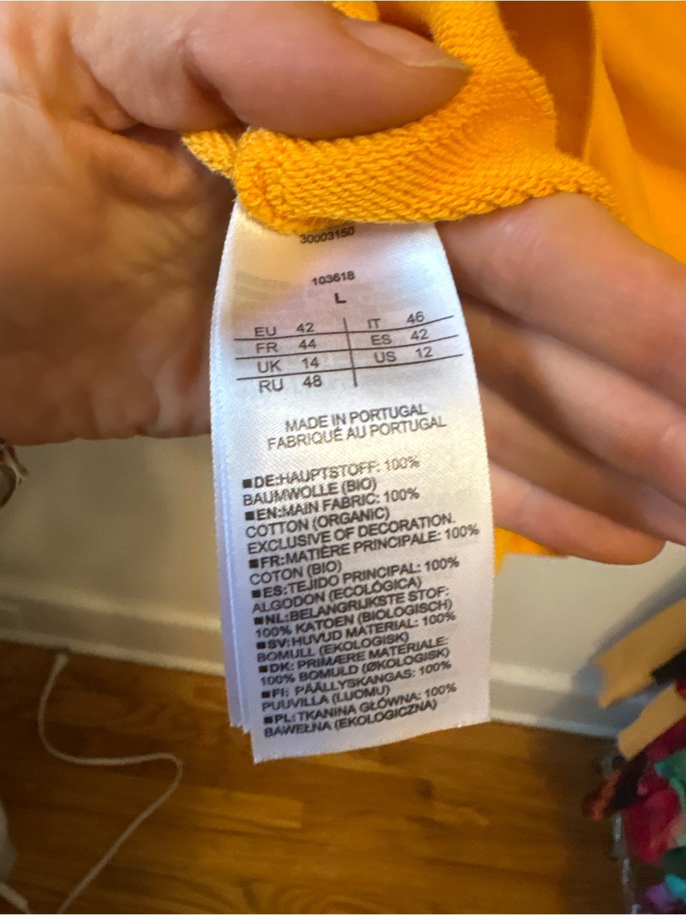 ArmedAngels German ethical brand organic cotton sunshine Yellow Pullover Hoodie - Picture 5 of 13